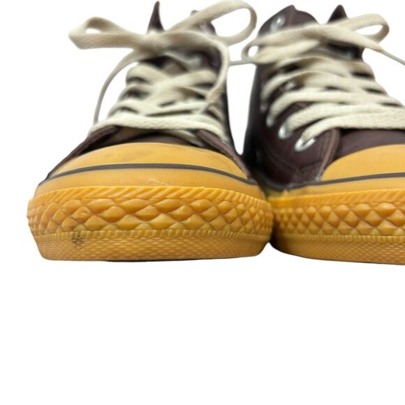 Converse All-Star HI Chuck Taylor Brown Gum Leather Youth Kids Shoes sz 2 - Picture 5 of 10